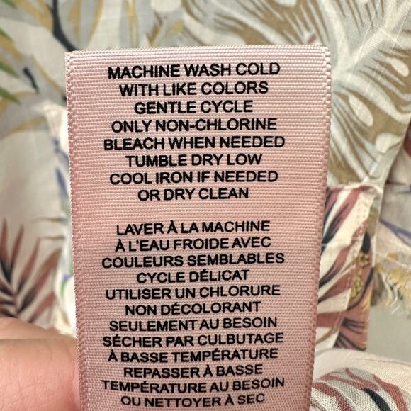 PHILOSOPHY | Leaf Print Short Sleeve Button Up Shirt NWT | Large - Picture 8 of 8